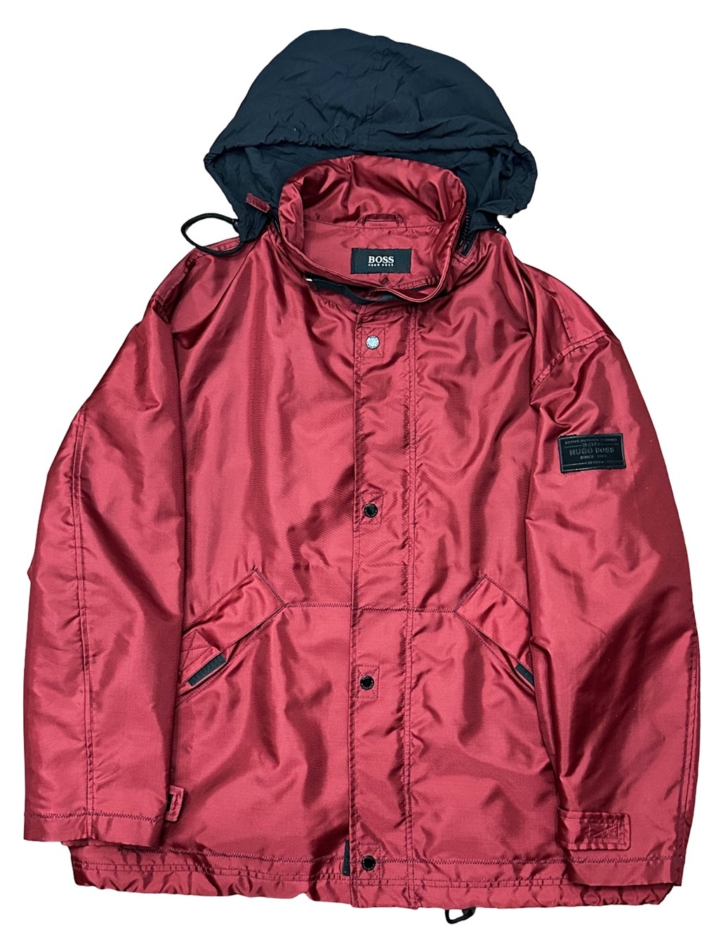 Hugo Boss Jacket Burgundy Windbreaker Rare 90s size XL